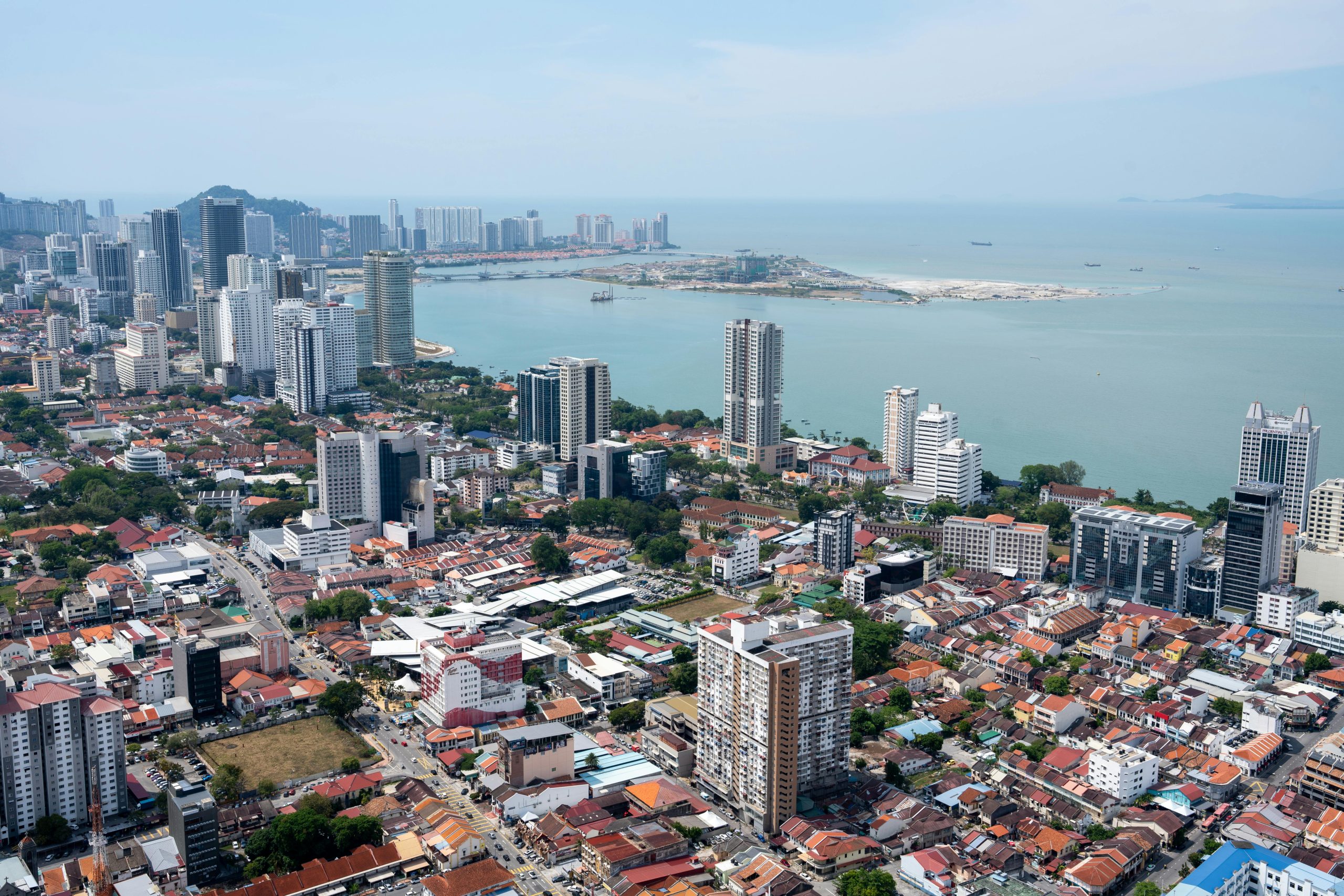 Aerial view of Penang, Malaysia